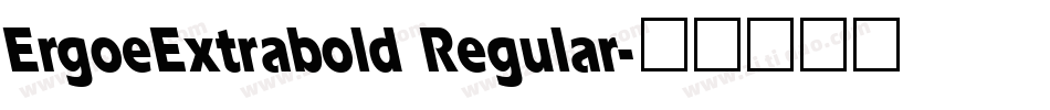 ErgoeExtrabold Regular字体转换